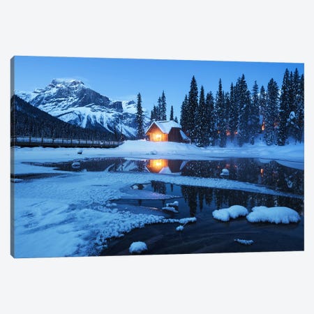 A Cold Winter Evening At Emerald Lake - Canadian Rockies Canvas Print #DGG492} by Daniel Gastager Canvas Art Print