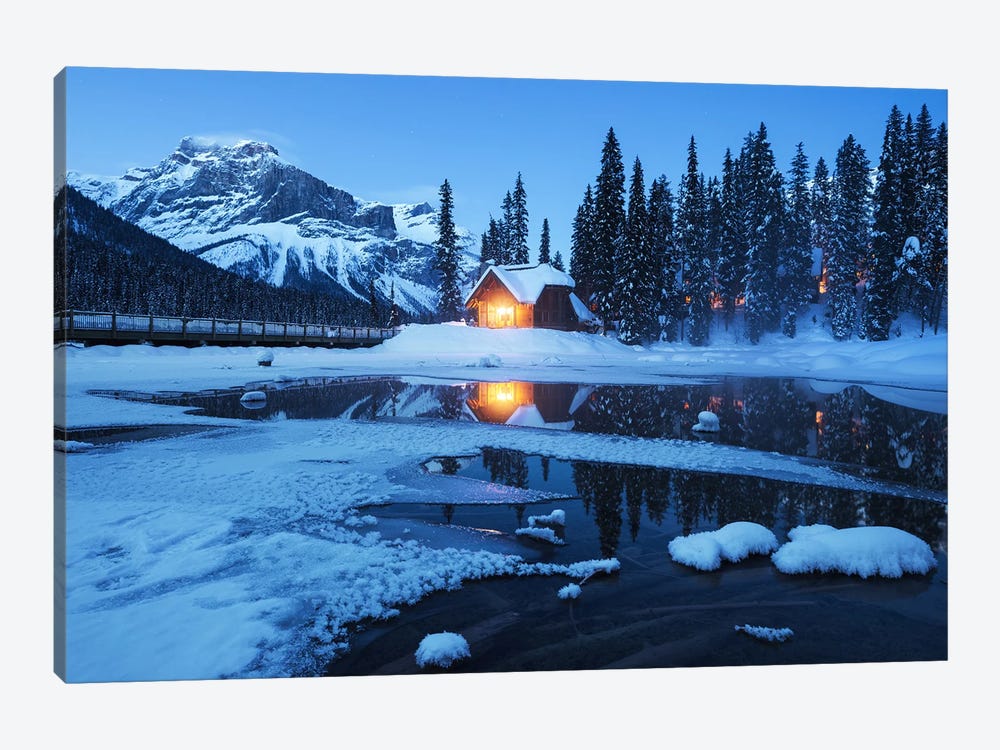 A Cold Winter Evening At Emerald Lake - Canadian Rockies by Daniel Gastager 1-piece Canvas Art