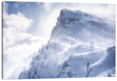A Snowstorm In The Dolomites Canvas Art Print - Daniel Gastager