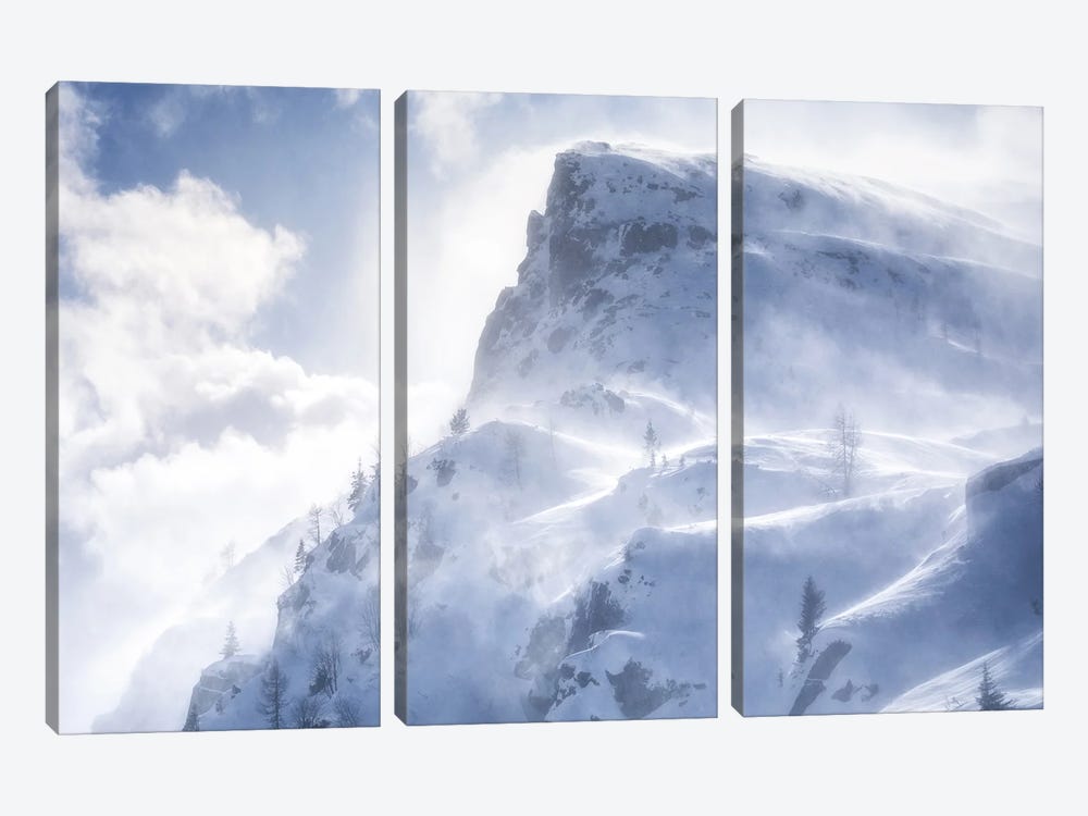 A Snowstorm In The Dolomites by Daniel Gastager 3-piece Canvas Art Print