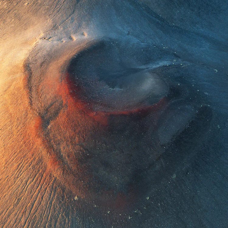 A Colorful Crater From Above