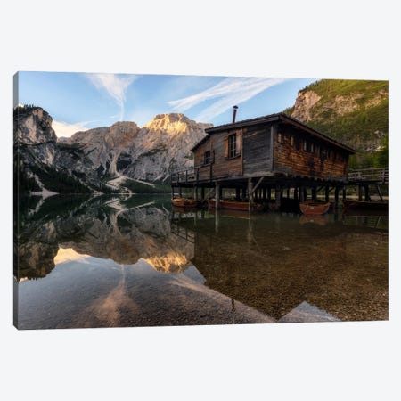 A Calm Morning At Lago Di Braies - Dolomites Canvas Print #DGG500} by Daniel Gastager Art Print