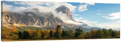 Fall Panorama At Passo Falzarego - Dolomites Canvas Art Print - Daniel Gastager