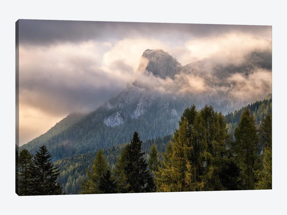 Misty Mountain View In The Dolomites by Daniel Gastager 1-piece Canvas Wall Art