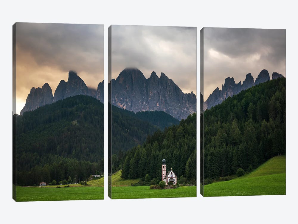 Stormy Clouds In The Mountains - Dolomites by Daniel Gastager 3-piece Canvas Art Print