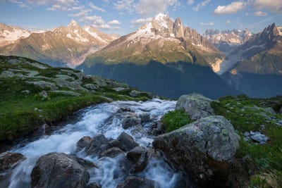A Beautiful Summer Evening In The French Alps by Daniel Gastager framed canvas print