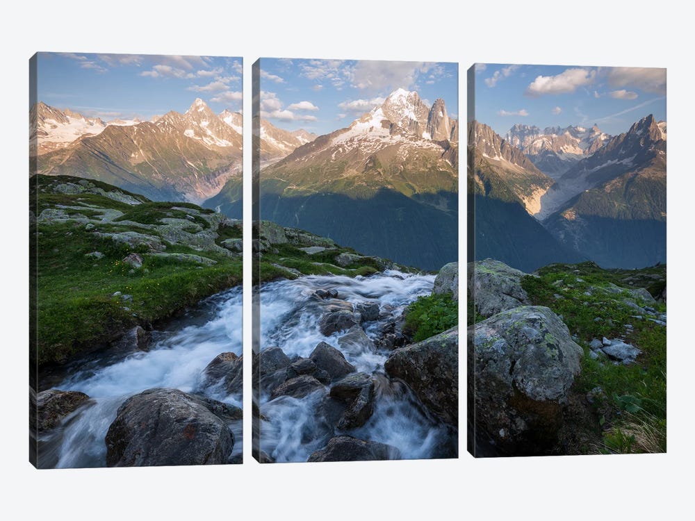 A Beautiful Summer Evening In The French Alps by Daniel Gastager 3-piece Canvas Wall Art