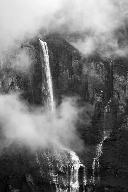 A Dramatic Waterfall View In The French Alps