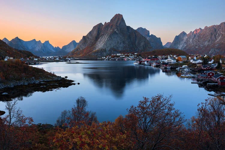 A Calm Fall Evening At Reine On The Lofoten Islands