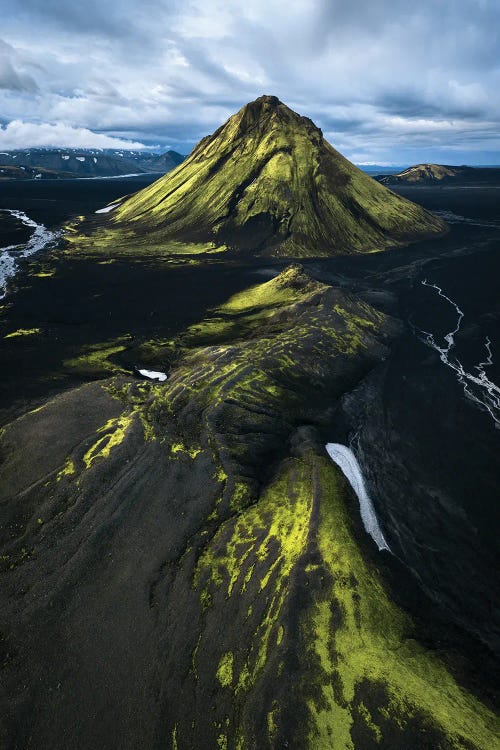 A Green Pyramid In The Icelandic Highlands