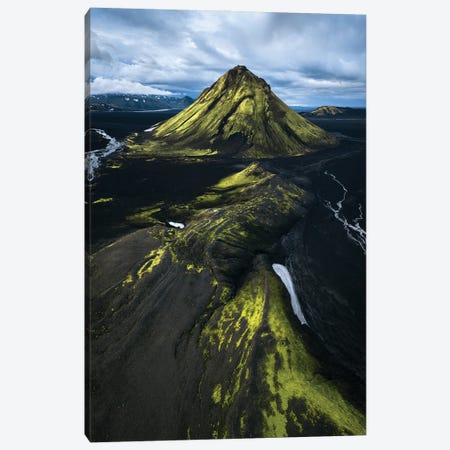 A Green Pyramid In The Icelandic Highlands Canvas Print #DGG52} by Daniel Gastager Canvas Wall Art