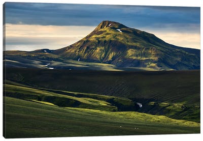 A Dramatic View In The Icelandic Highlands Canvas Art Print - Daniel Gastager