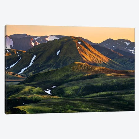Soft Sunset Colors In The Icelandic Highlands Canvas Print #DGG533} by Daniel Gastager Canvas Artwork