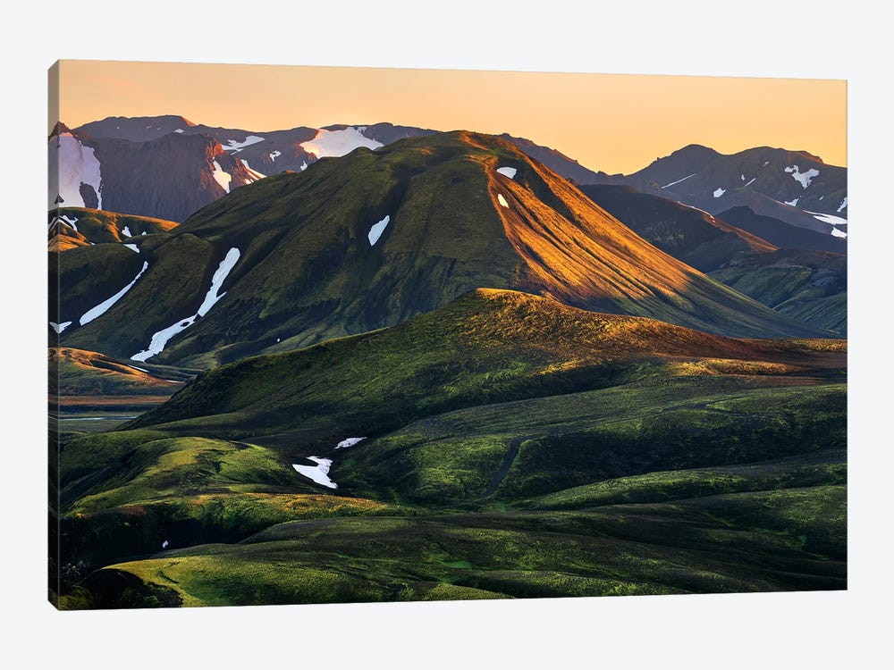 Soft Sunset Colors In The Icelandic Highlands by Daniel Gastager 1-piece Canvas Wall Art