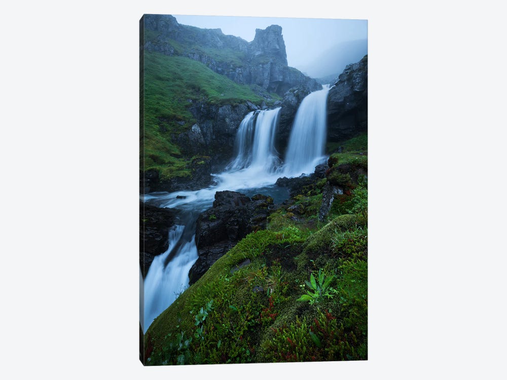 Misty Waterfall In The East Of Iceland by Daniel Gastager 1-piece Canvas Art Print