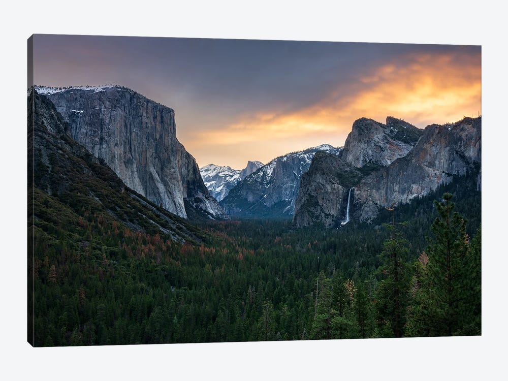 A Dramatic Sunrise At Tunnel View - Yosemite National Park by Daniel Gastager 1-piece Canvas Print