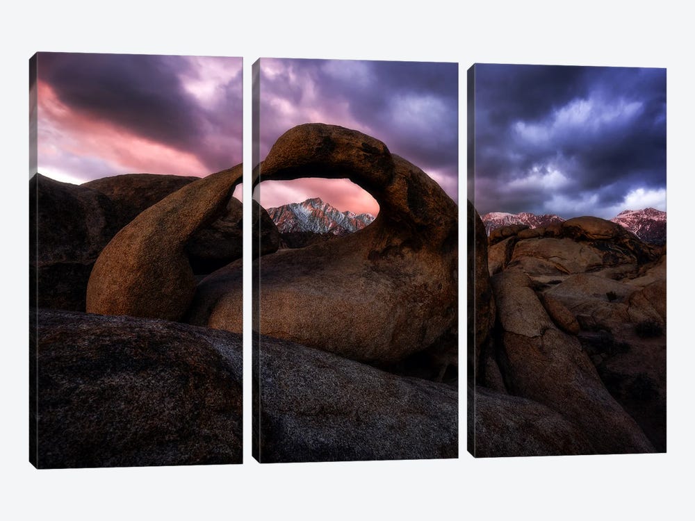 Moody Morning In The Alabama Hills - California by Daniel Gastager 3-piece Canvas Wall Art