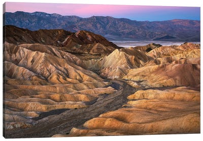 Dawn At The Badlands Of Death Valley - California Canvas Art Print - Daniel Gastager