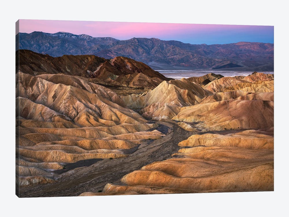 Dawn At The Badlands Of Death Valley - California by Daniel Gastager 1-piece Canvas Wall Art