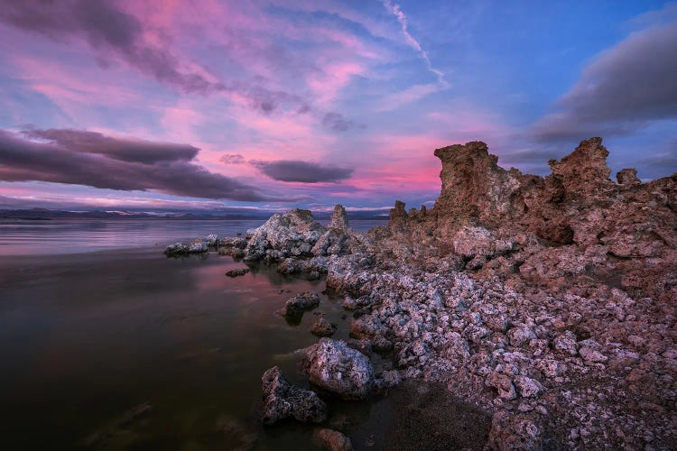 Colorful Sunnset At Mono Lake - California