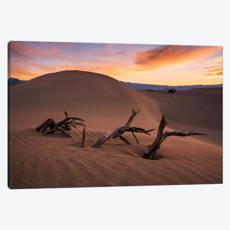 Red Sunset In The Dunes Of Death Valley - California Canvas Print #DGG546} by Daniel Gastager Canvas Artwork