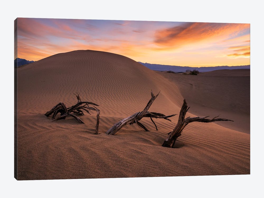 Red Sunset In The Dunes Of Death Valley - California by Daniel Gastager 1-piece Canvas Art