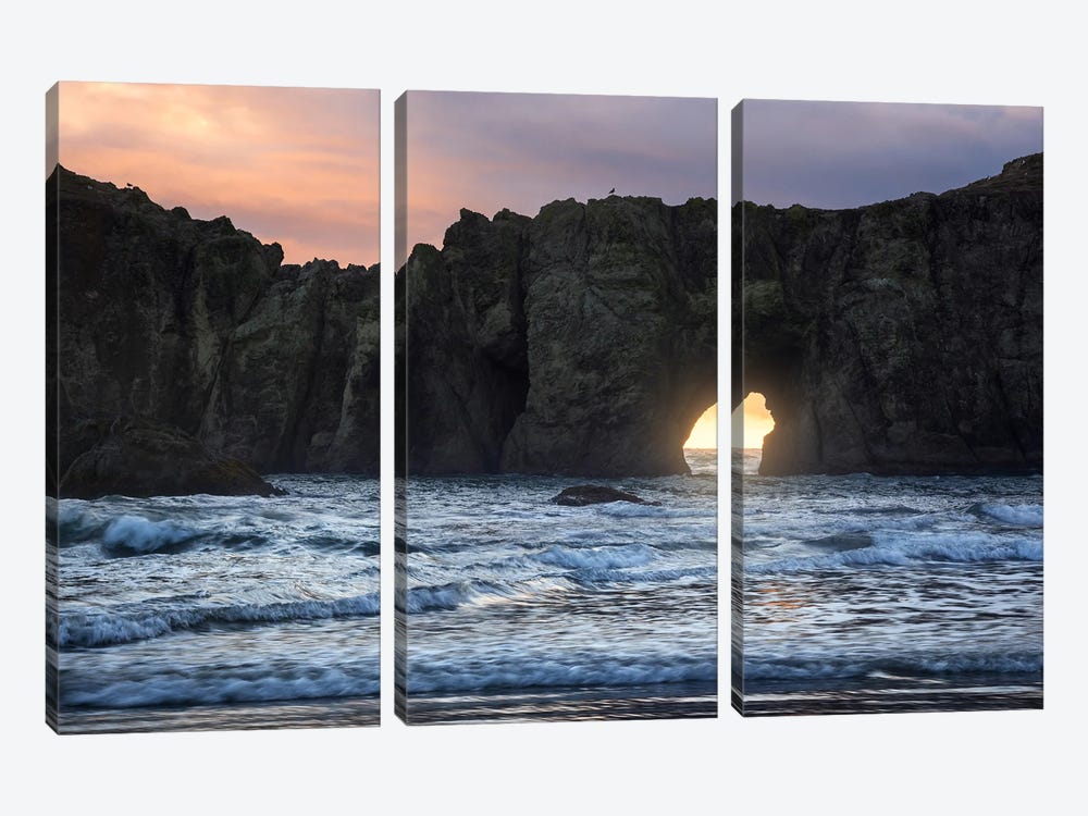 Dramatic Views At The Coast Of Oregon by Daniel Gastager 3-piece Canvas Wall Art