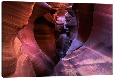 Colorful View - Antelope Canyon In Arizona Canvas Art Print - Daniel Gastager