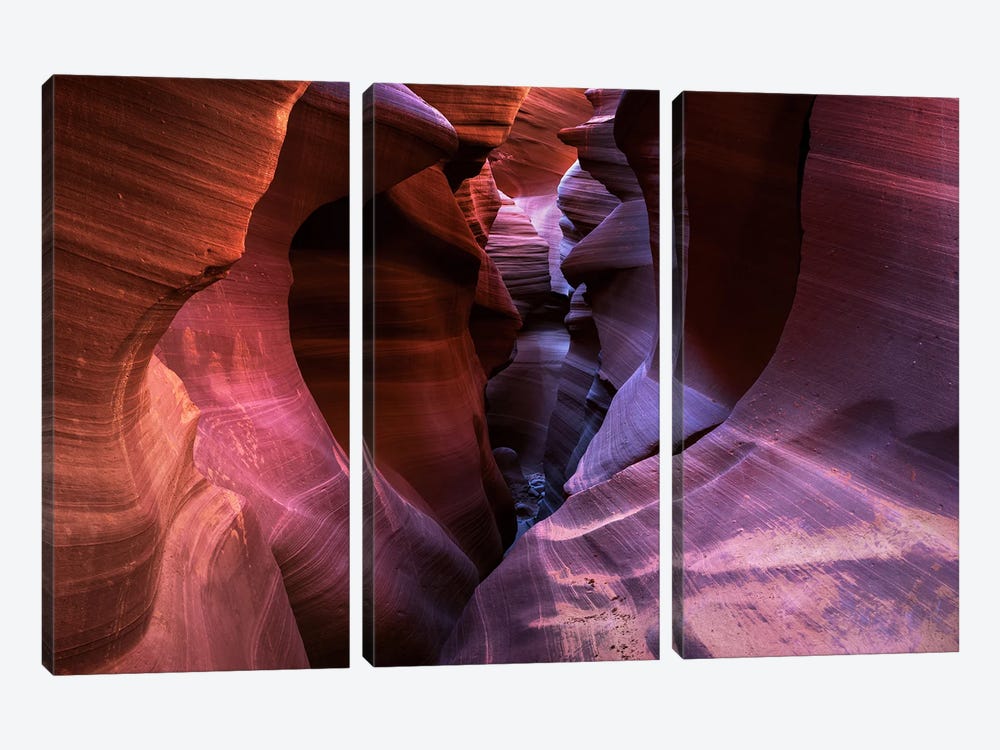 Colorful View - Antelope Canyon In Arizona by Daniel Gastager 3-piece Art Print