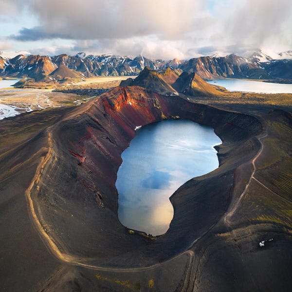 Daniel Gastager: An Icelandic Highland Lake From Above by Daniel Gastager