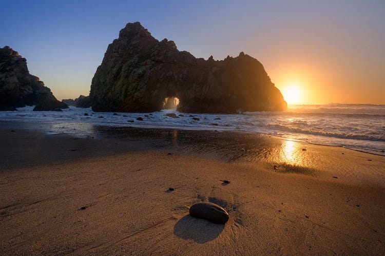 Golden Sunset At The Coast Of Big Sur State Park