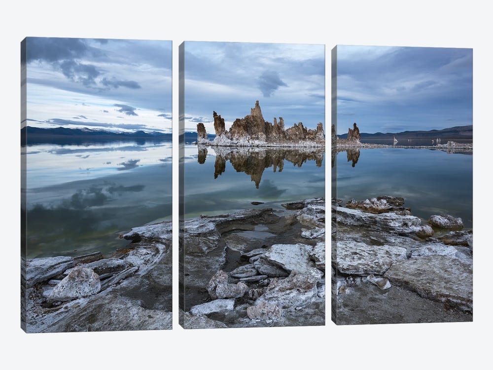 Calm Reflections At Mono Lake - California by Daniel Gastager 3-piece Canvas Wall Art
