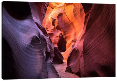 Colorful Path Thrugh Antelope Canyon - Arizona Canvas Art Print - Daniel Gastager
