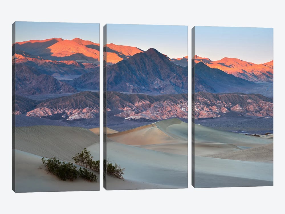 Sunset At Mesquite Sand Dunes - Death Valley National Park by Daniel Gastager 3-piece Canvas Artwork