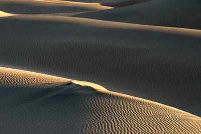 Golden Light In The Dunes - Death Valley National Park by Daniel Gastager framed canvas print
