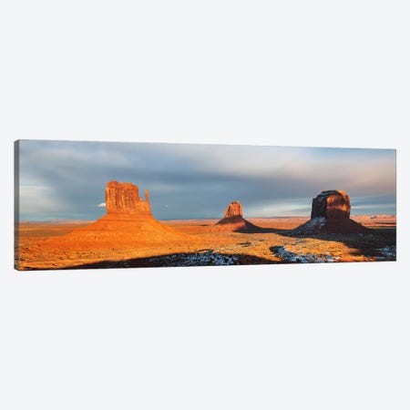 Monument Valley Sunset Panorama - Utah Canvas Print #DGG563} by Daniel Gastager Art Print