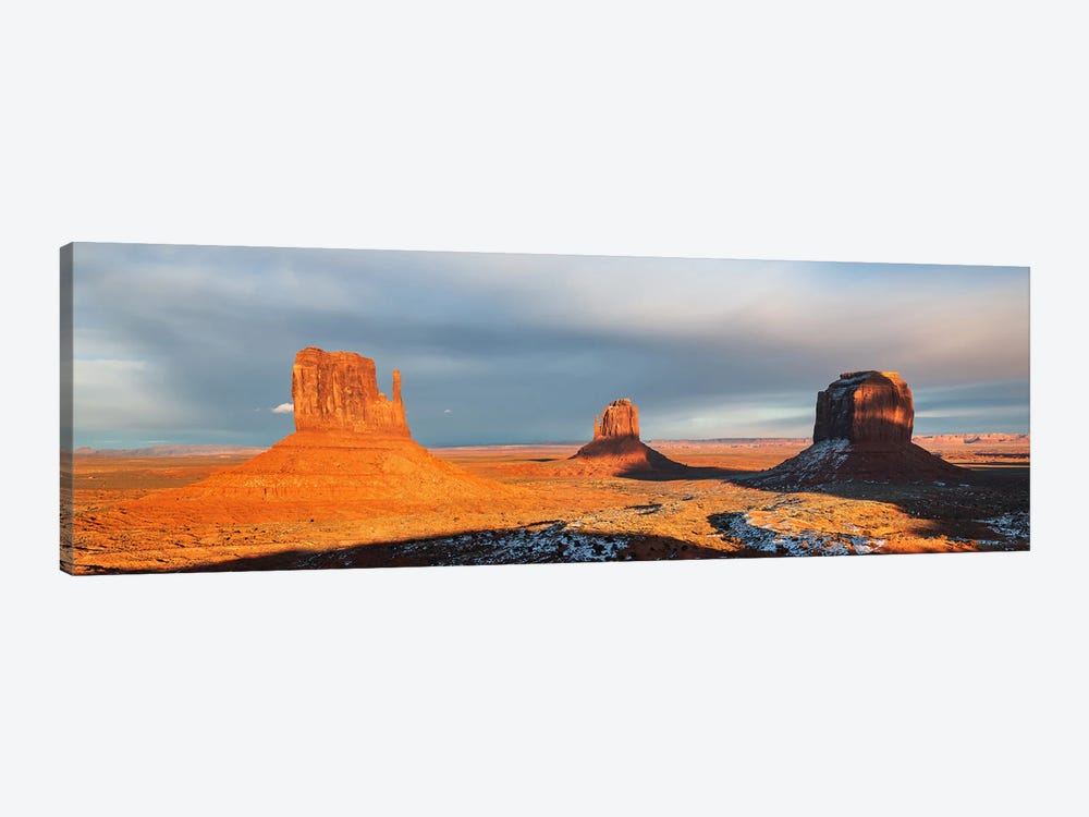 Monument Valley Sunset Panorama - Utah by Daniel Gastager 1-piece Canvas Print