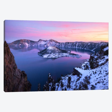 Soft Sunset Colors At Crater Lake National Park - Oregon Canvas Print #DGG565} by Daniel Gastager Canvas Wall Art
