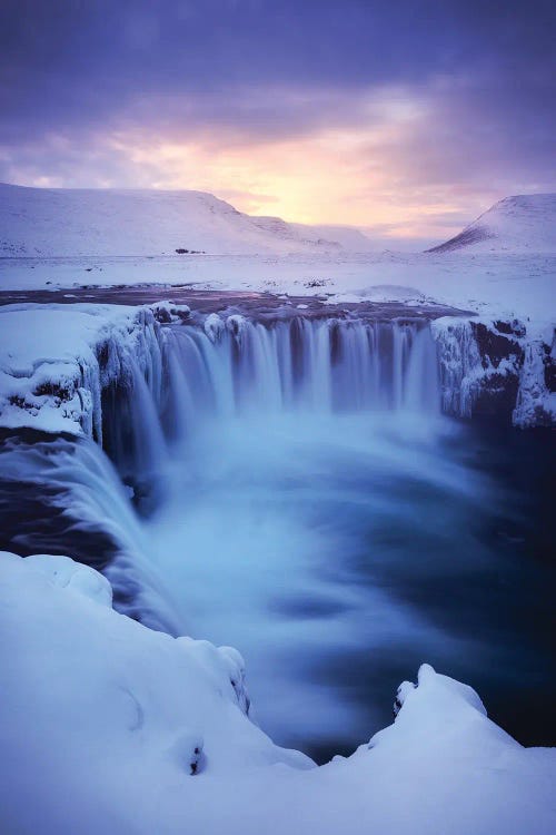 A Winter Sunset At Godafoss