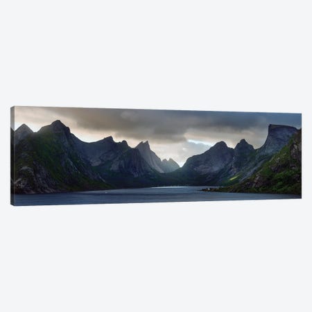 A Majestic Fjord Panorama Canvas Print #DGG581} by Daniel Gastager Art Print