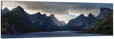 A Majestic Fjord Panorama Canvas Art Print - Daniel Gastager