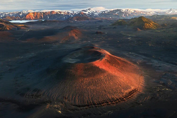 Golden Light Above The Highlands Of Iceland