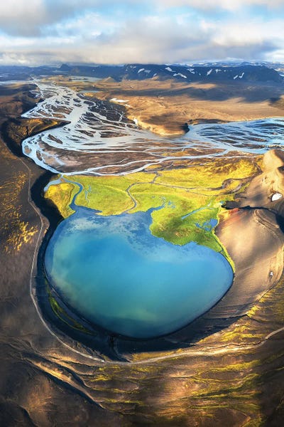 Iceland: Golden Sunlight In The Highlands Of Iceland by Daniel Gastager