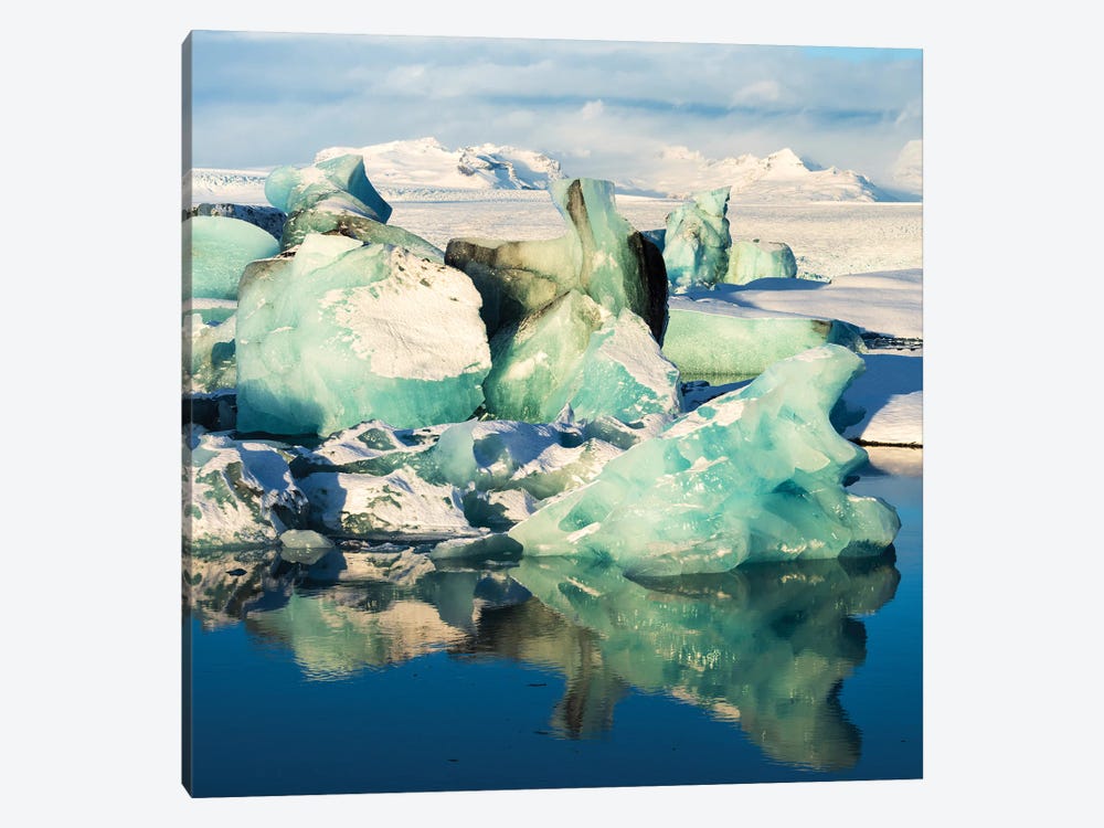 Golden Sunlight At The Glacier Lagoon In Iceland by Daniel Gastager 1-piece Canvas Print