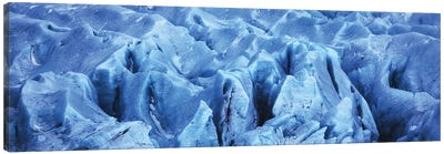 Blue Glacier Panorama In Iceland Canvas Art Print - Glacier & Iceberg Art