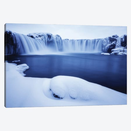 Perfect Winter Conditions At Godafoss Canvas Print #DGG63} by Daniel Gastager Art Print