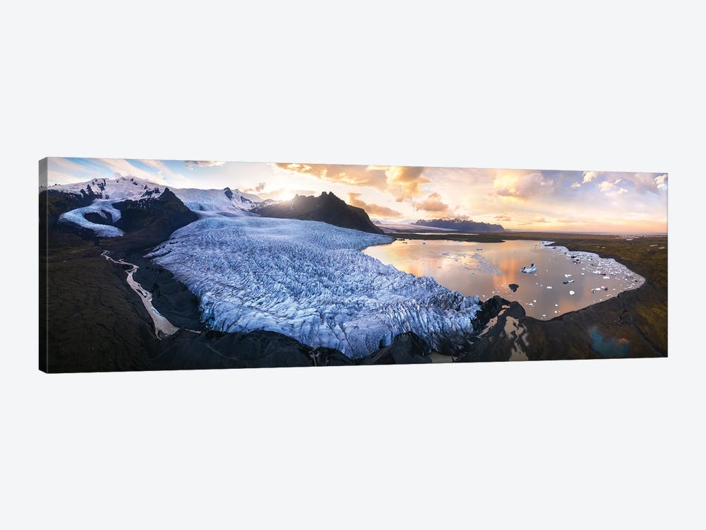 Dramatic Glacier Panorama In Iceland by Daniel Gastager 1-piece Canvas Print