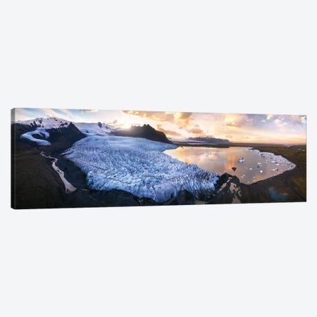 Dramatic Glacier Panorama In Iceland Canvas Print #DGG65} by Daniel Gastager Canvas Artwork