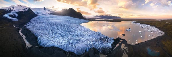 Daniel Gastager: Dramatic Glacier Panorama In Iceland by Daniel Gastager