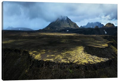 Moody View In The Icelandic Highlands Canvas Art Print - Daniel Gastager